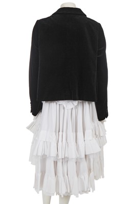 Lot 277 - A Comme des Garçons cotton and velvet dress, 2017