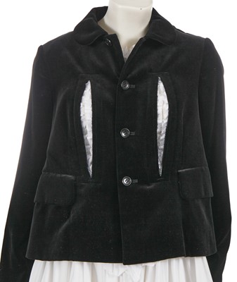 Lot 277 - A Comme des Garçons cotton and velvet dress, 2017