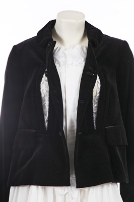 Lot 277 - A Comme des Garçons cotton and velvet dress, 2017