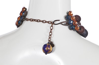Lot 439 - An Yves Saint Laurent wooden bead choker necklace, 1980s