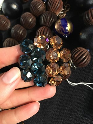 Lot 439 - An Yves Saint Laurent wooden bead choker necklace, 1980s