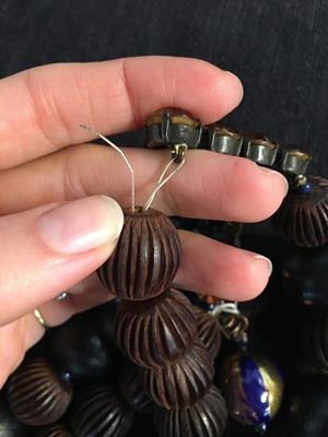 Lot 439 - An Yves Saint Laurent wooden bead choker necklace, 1980s
