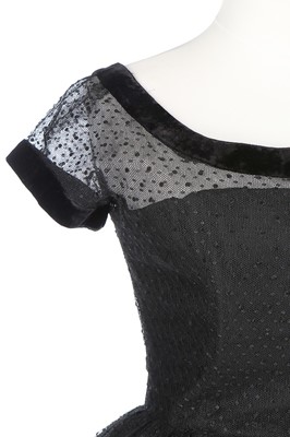 Lot 179 - A Christian Dior London black point d'esprit...