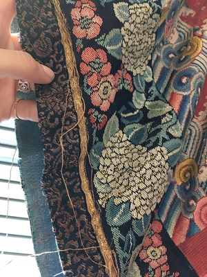 Lot 684 - A woman's red ground silk gauze summer robe, chang fu, Chinese, circa 1900