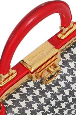 Lot 183 - A Christion Dior houndstooth print leather bag, circa 1994