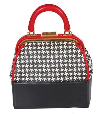 Lot 183 - A Christion Dior houndstooth print leather bag, circa 1994