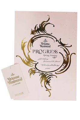 Lot 319 - A Vivienne Westwood hand-painted staff t-shirt and show invitation, 'Erotic Zones' collection, Spring-Summer 1995
