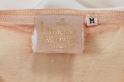 Lot 319 - A Vivienne Westwood hand-painted staff t-shirt and show invitation, 'Erotic Zones' collection, Spring-Summer 1995