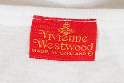 Lot 210 - A group of models' signatures and corresponding Vivienne Westwood t-shirt, 'Anglomania/Grand Hotel collection' collection, 1993