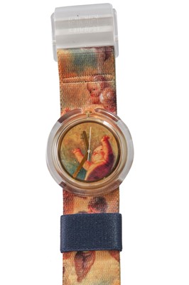 Lot 328 - A Vivienne Westwood autographed Swatch watch, 1993