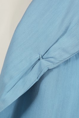 Lot 413 - A John Galliano baby blue cotton suit, 'Panniers' collection, Spring-Summer 1987