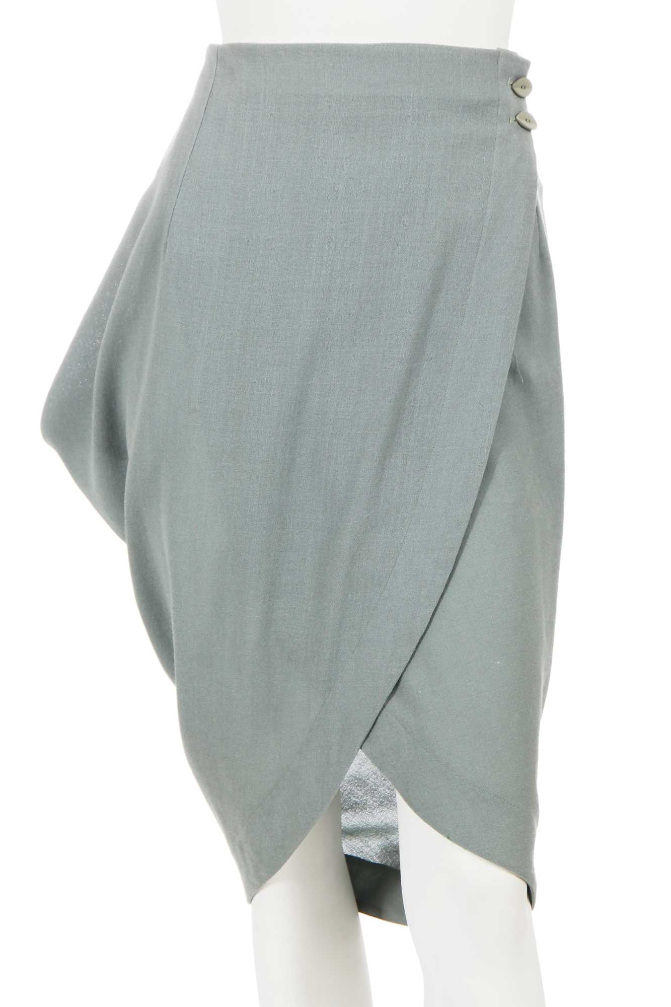 Lot 357 - A John Galliano blue-grey wool crêpe tulip skirt, circa 1990