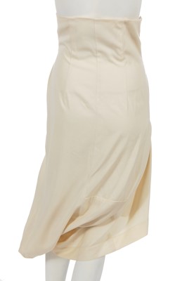 Lot 407 - A John Galliano high-waisted cream wool skirt, 'Blanche du Bois' collection, Spring-Summer 1988