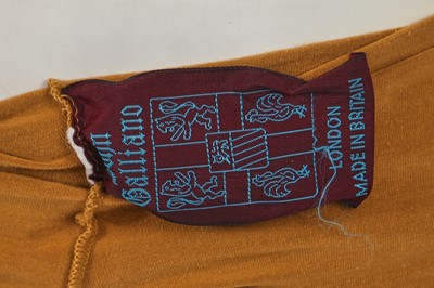 Lot 412 - A John Galliano mustard stretch cotton jersey body, 'Panniers' collection, Spring-Summer 1987