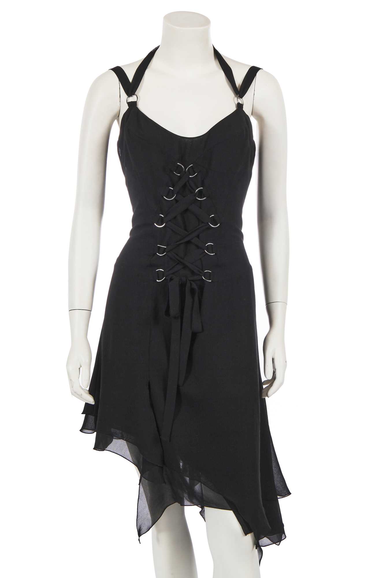 Click for high resolution Lot 220 - A Versace black crêpe cocktail dress, circa 2020