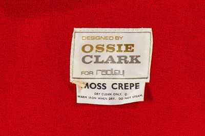 Lot 476 - An Ossie Clark for Radley red moss crêpe dress, early 1970s