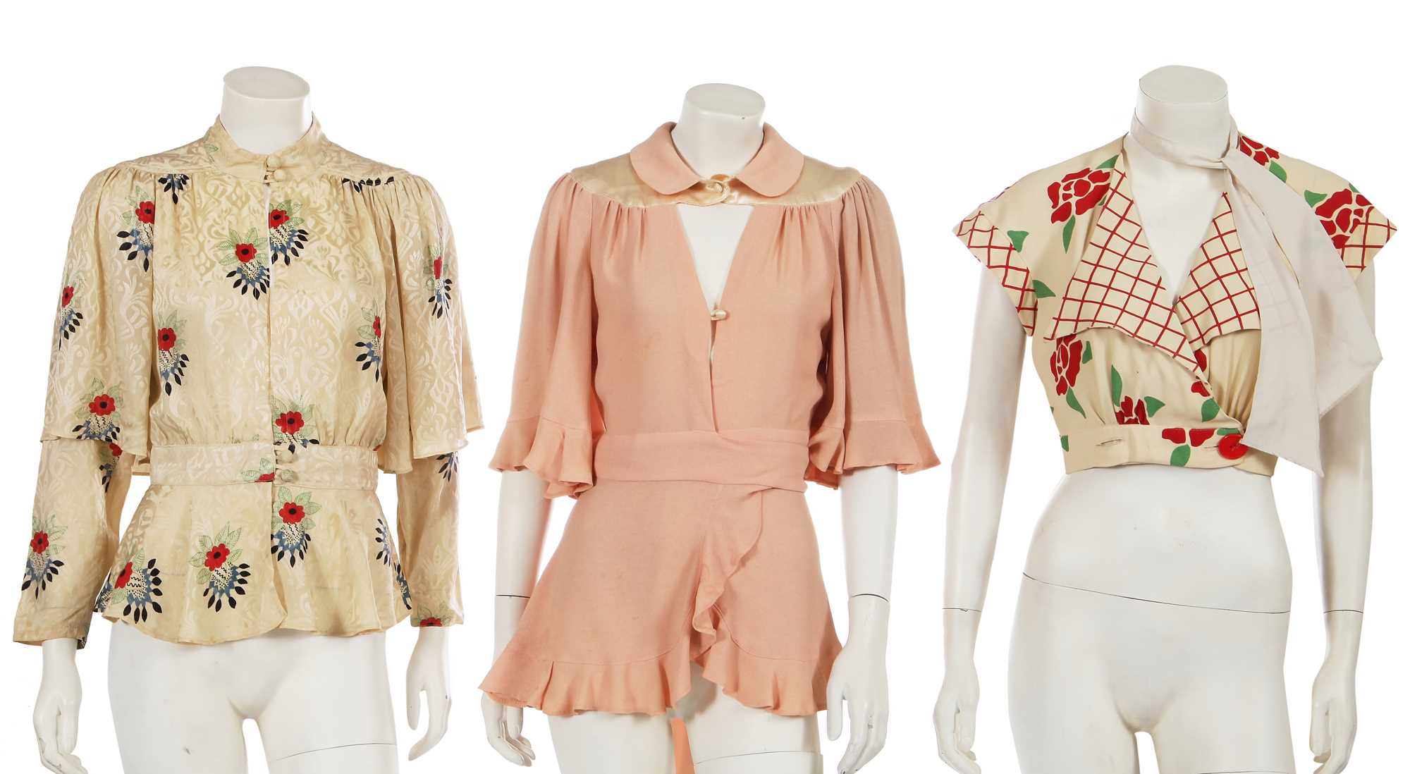 Lot 477 - A group of Ossie Clark for Radley tops, early 1970s