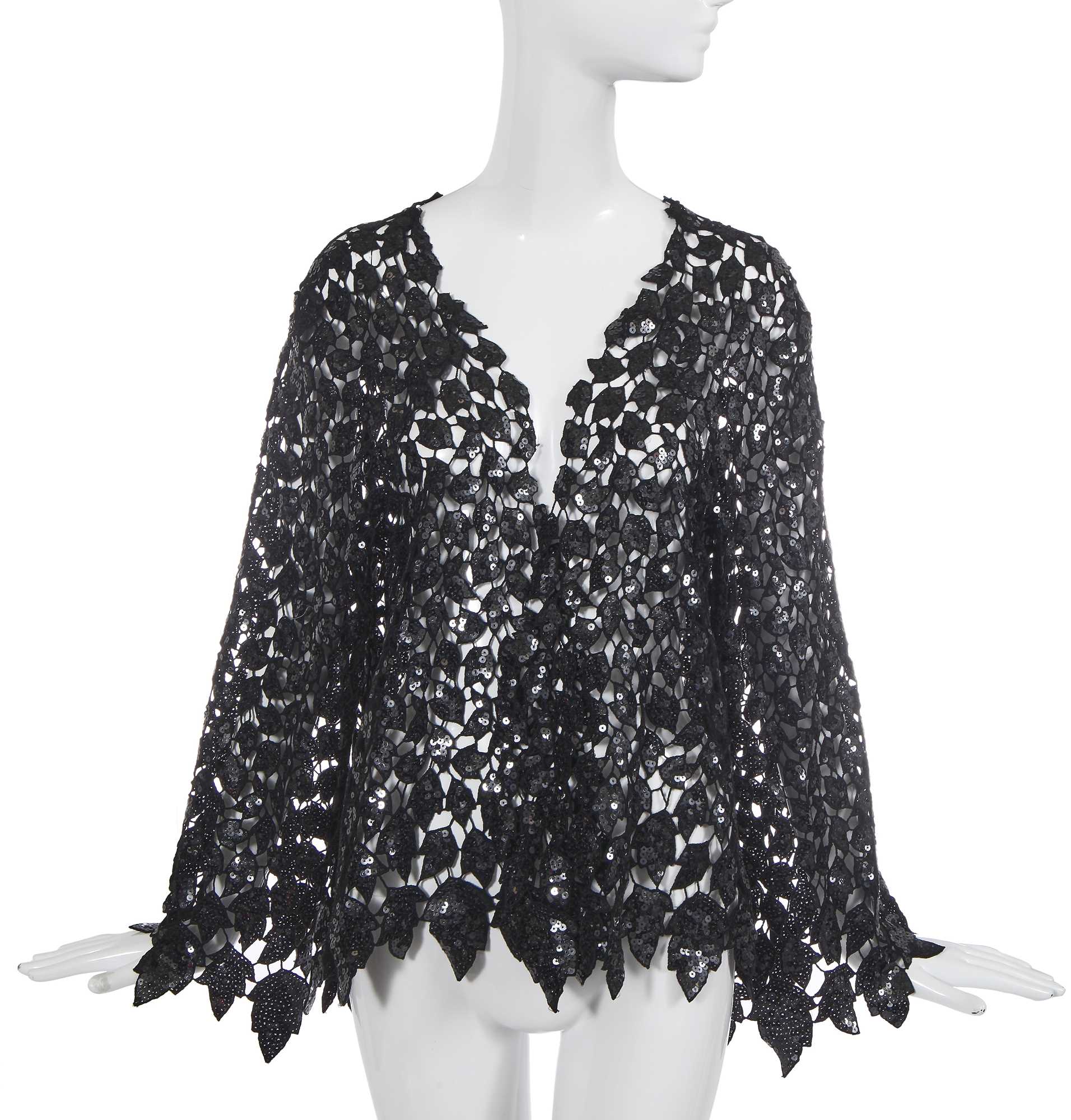 Lot 61 - Marianne Faithfull's Chanel by Karl Lagerfeld sequined cutwork lace top, Autumn-Winter 2011-12