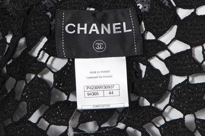 Lot 61 - Marianne Faithfull's Chanel by Karl Lagerfeld sequined cutwork lace top, Autumn-Winter 2011-12