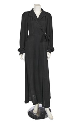 Lot 654 - An Ossie Clark for Radley black moss crêpe maxi-dress, early 1970s