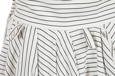 Lot 289 - An Issey Miyake black and white striped cotton skirt, Spring Summer 1991