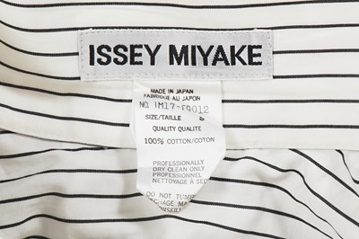 Lot 289 - An Issey Miyake black and white striped cotton skirt, Spring Summer 1991
