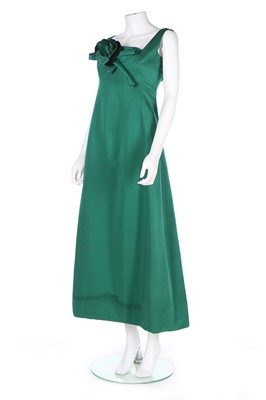 Lot 352 - A Nina Ricci couture emerald-green...