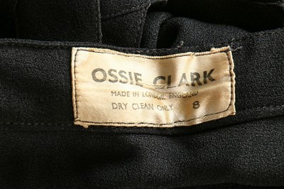 Lot 17 - An Ossie Clark black moss crpe 'Cuddly' gown,...