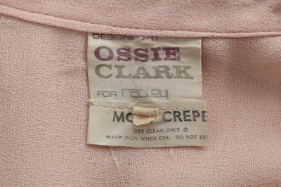 Lot 20 - An Ossie Clark for Radley pale pink moss crêpe...