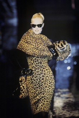 Lot 201 - A Christian Dior by Gianfranco Ferré leopard-knit dress, Autumn-Winter 1995-96