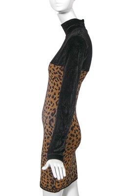 Lot 201 - A Christian Dior by Gianfranco Ferré leopard-knit dress, Autumn-Winter 1995-96