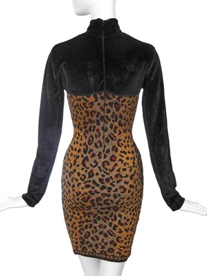 Lot 201 - A Christian Dior by Gianfranco Ferré leopard-knit dress, Autumn-Winter 1995-96