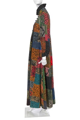 Lot 382 - A Catherine Buckley jacquard lace coat/dress, early 1970s