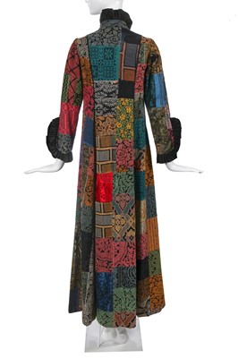Lot 382 - A Catherine Buckley jacquard lace coat/dress, early 1970s
