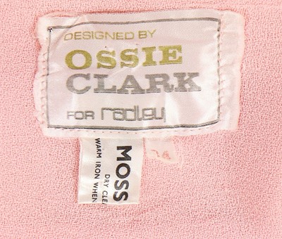 Lot 38 - An Ossie Clark for Radley pale pink moss crêpe...