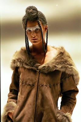 Lot 173 - An Alexander McQueen brown shearling coat, 'The Overlook' collection, Autumn-Winter 1999-2000