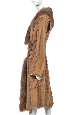 Lot 173 - An Alexander McQueen brown shearling coat, 'The Overlook' collection, Autumn-Winter 1999-2000