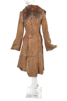 Lot 173 - An Alexander McQueen brown shearling coat, 'The Overlook' collection, Autumn-Winter 1999-2000