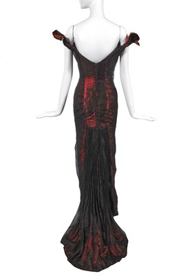 Lot 180 - An Antony Price pleated lamé evening gown, circa 1990