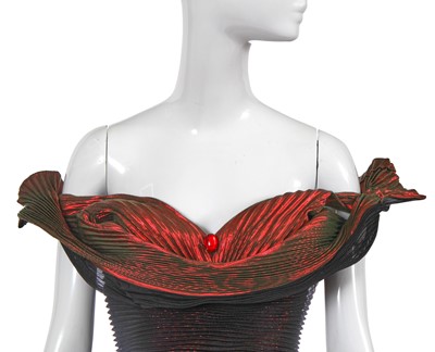 Lot 180 - An Antony Price pleated lamé evening gown, circa 1990