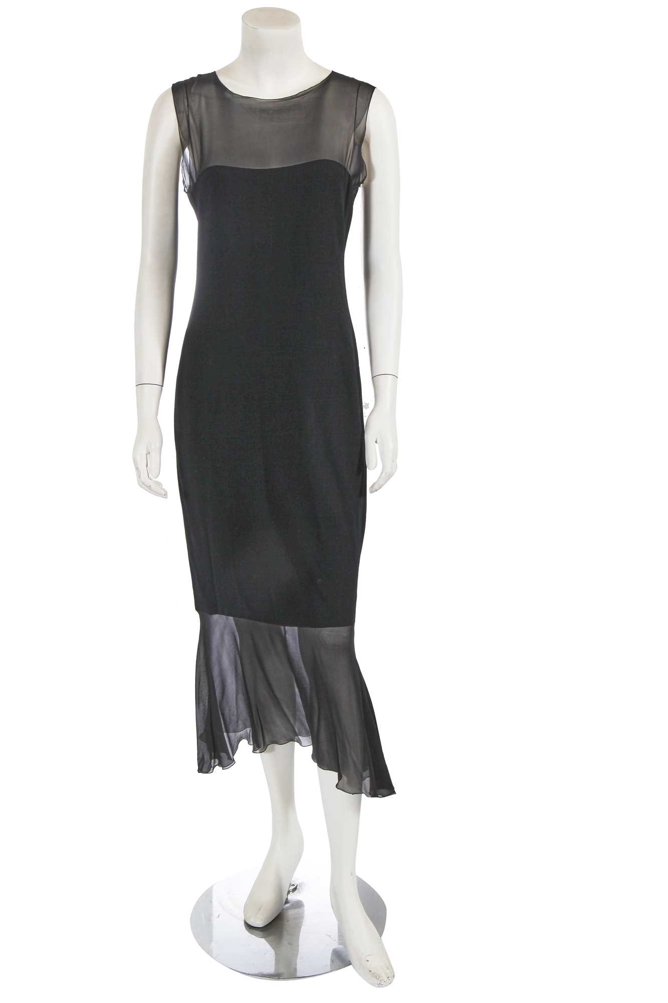 Lot 230 - A Chanel by Karl Lagerfeld black wool and silk cocktail dress, Autumn-Winter 1997