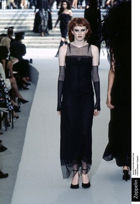 Lot 230 - A Chanel by Karl Lagerfeld black wool and silk cocktail dress, Autumn-Winter 1997