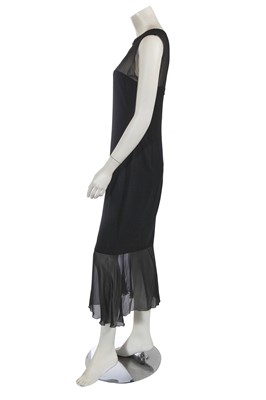 Lot 230 - A Chanel by Karl Lagerfeld black wool and silk cocktail dress, Autumn-Winter 1997
