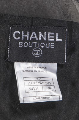 Lot 230 - A Chanel by Karl Lagerfeld black wool and silk cocktail dress, Autumn-Winter 1997