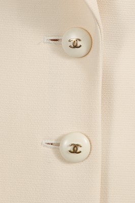 Lot 232 - A Chanel by Karl Lagerfeld cream wool suit, Cruise 1995