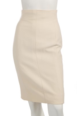 Lot 232 - A Chanel by Karl Lagerfeld cream wool suit, Cruise 1995