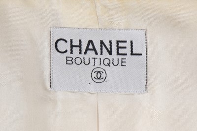 Lot 232 - A Chanel by Karl Lagerfeld cream wool suit, Cruise 1995
