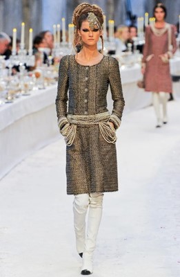 Lot 22 - A fine Chanel by Karl Lagerfeld fantasy tweed coat dress, 'Paris-Bombay', Métiers d'Art, Pre-Fall 2012