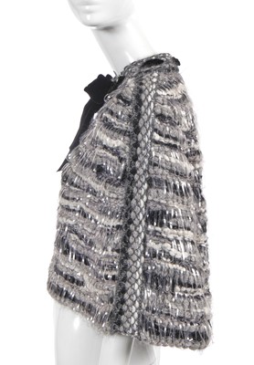 Lot 14 - A Chanel by Karl Lagerfeld knitted grey wool capelet, 'Paris-Rome' collection, Métiers d'Art, Pre-Fall 2016