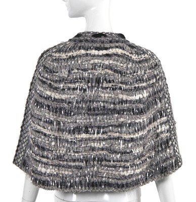 Lot 14 - A Chanel by Karl Lagerfeld knitted grey wool capelet, 'Paris-Rome' collection, Métiers d'Art, Pre-Fall 2016
